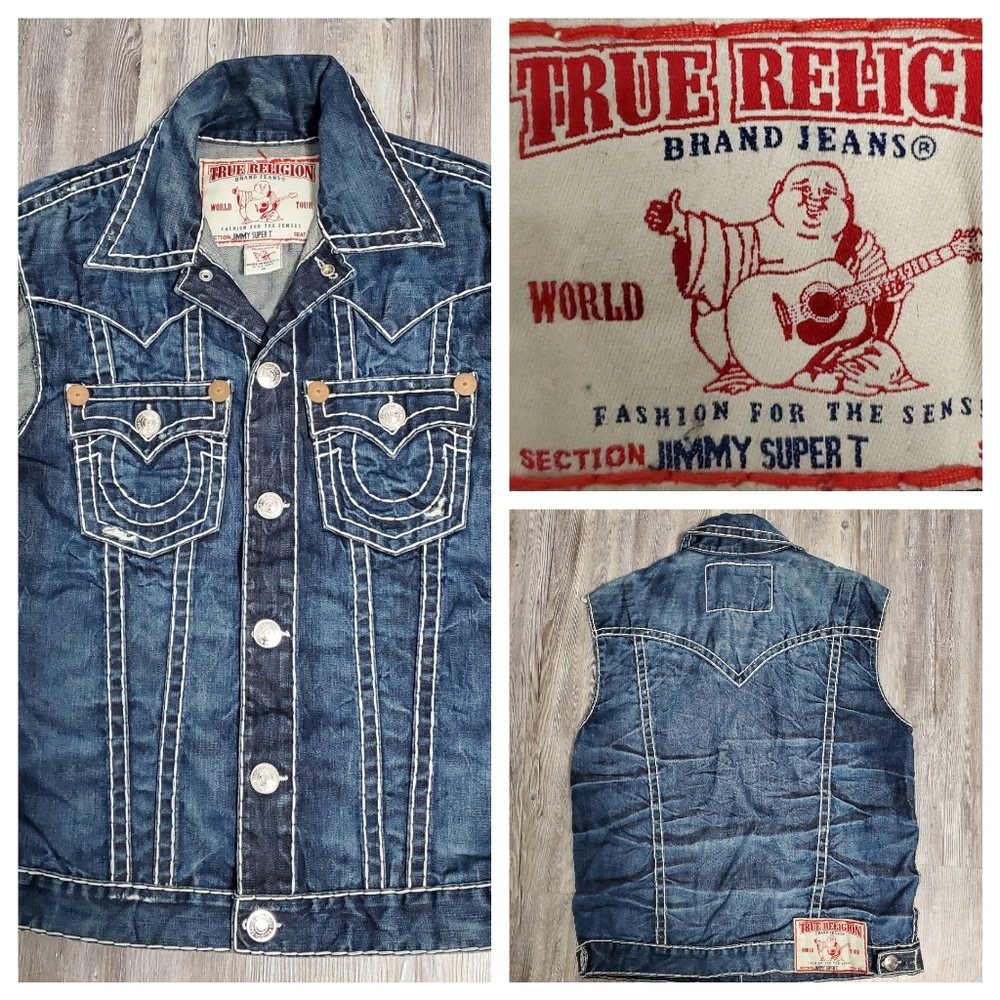 True Religion Jimmy Super T Mens Vest Xl